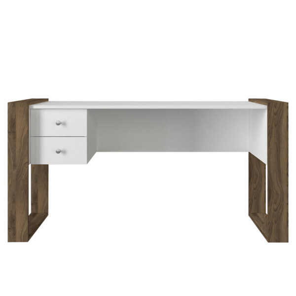 Birou Spațios, Urban Workspace, UnicUtil, 155 x 60 x 72 cm, Alb-Maro, UUDESK01 - imagine 8