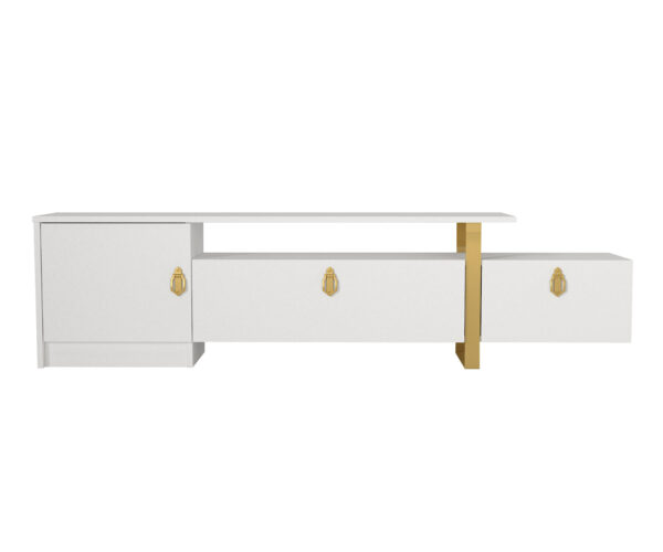 Comodă televizor Golden Charm, 180 x 33.2 x 46.2 cm, Alb, UnicUtil - imagine 8