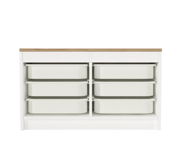 Dulap Organizator pentru Jucării, UnicUtil, 89 X 34 X 52 cm, Alb-Maro - imagine 7