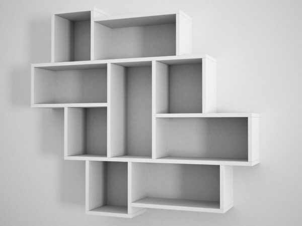 Etajera de Perete UnicUtil, 116 x 15 x 104 cm, Alb - imagine 7