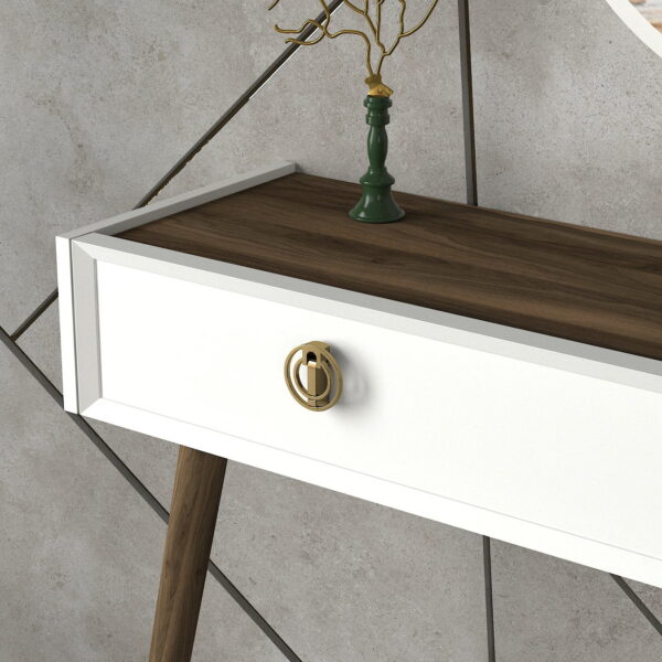 Masa Decor Living/Hol, UnicUtil Luxury Edition, 120x35x89 cm, Alb Nuc - imagine 5