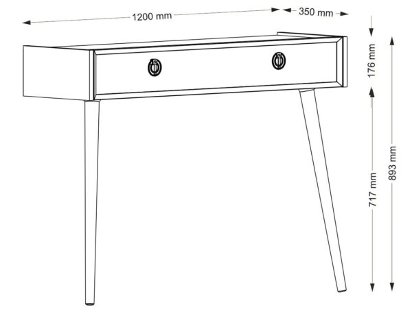 Masa Decor Living/Hol, UnicUtil Luxury Edition, 120x35x89 cm, Alb Nuc - imagine 8