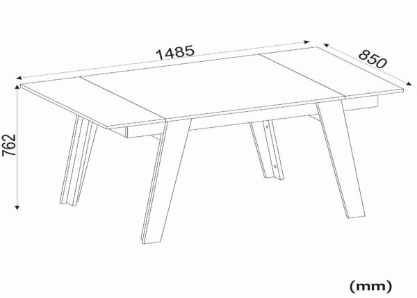 Masa Moderna pentru Living/Bucatarie, UnicUtil, 148 x 85 x 76, Alb - imagine 7