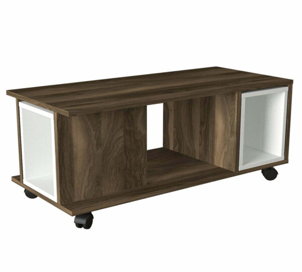 Masa de Cafea UnicUtil Luxury Edition cu Roti, 100 x 45 x 44 cm, Alb Maro - imagine 4