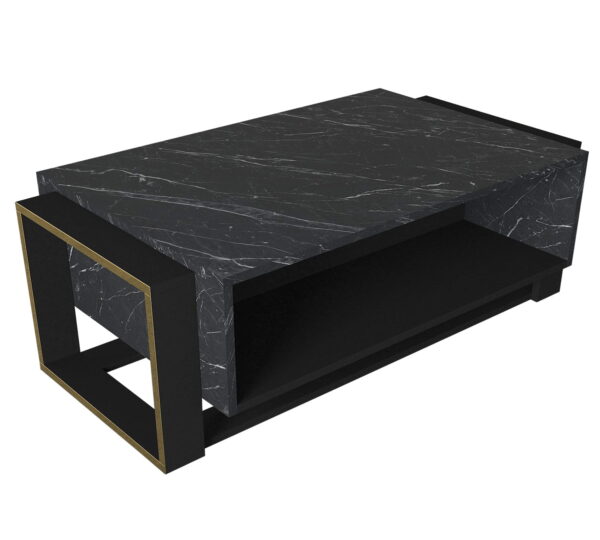 Masa de cafea UnicUtil Luxury Editon, 106 x 60 x 41 cm, Negru - imagine 4