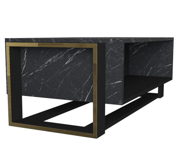 Masa de cafea UnicUtil Luxury Editon, 106 x 60 x 41 cm, Negru - imagine 5