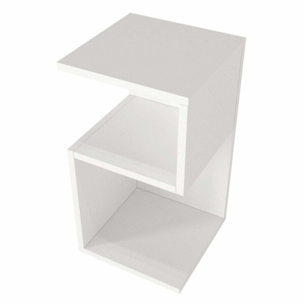 Noptiera UnicUtil cu rafturi pe trei niveluri in model S, Alb Dreapta 30 x 30 x 55cm - imagine 6