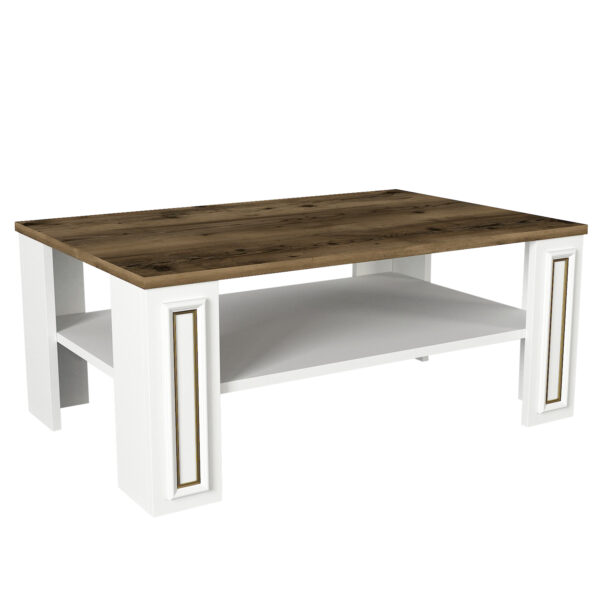 Masuta Cafea Unicutil Luxury, Alb Maro, 90 x 60 x 38 - imagine 4