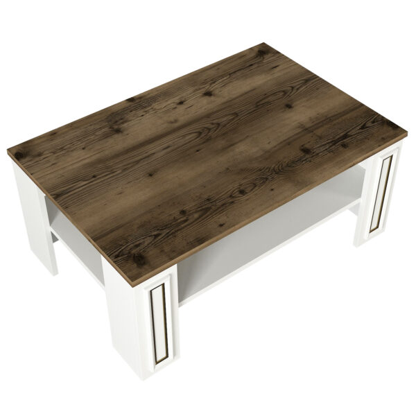 Masuta Cafea Unicutil Luxury, Alb Maro, 90 x 60 x 38 - imagine 6