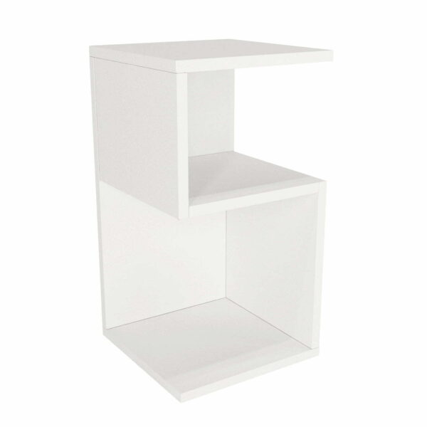 Noptiera UnicUtil cu rafturi pe trei niveluri in model S, Alb Stanga 30 x 30 x 55cm - imagine 5