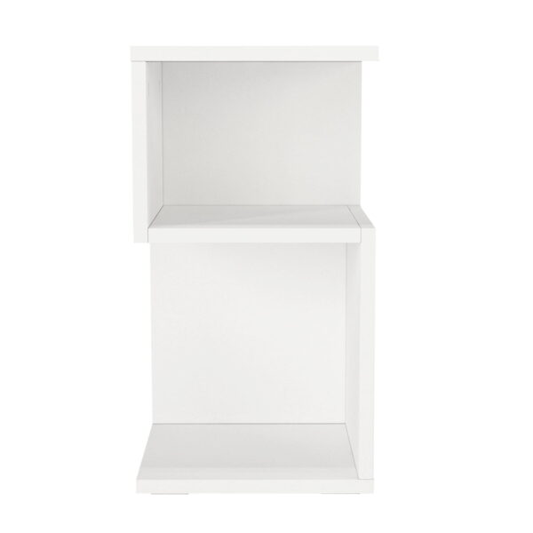 Noptiera UnicUtil cu rafturi pe trei niveluri in model S, Alb Stanga 30 x 30 x 55cm - imagine 6