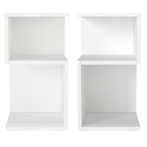 Set 2 Noptiere UnicUtil cu rafturi pe trei niveluri in model S