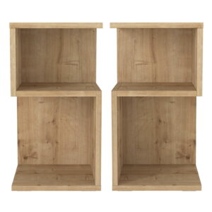 Set 2 Noptiere UnicUtil cu rafturi pe trei niveluri in model S