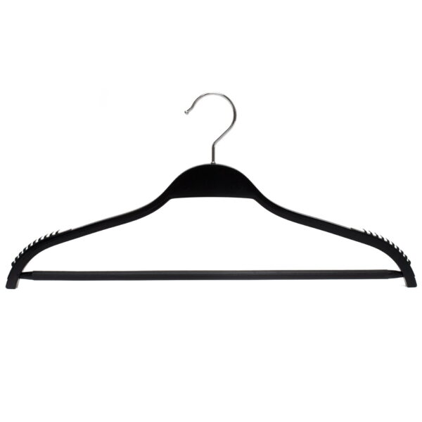 Umerase haine, UnicUtil, cu margini de cauciuc anti alunecare, bara pentru pantaloni si design modern, negru, UUUM39 - imagine 8