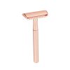 Aparat de ras Classic Safety Razor Techstar® SR1, Aliaj de Zinc, Cu Lame De Rezerva, Reutilizabil, Ecologic, Rose Gold, Alte categorii – ofertă, preț și specificații