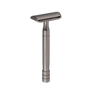 Aparat de ras Classic Safety Razor Techstar® SR2, Aliaj de Zinc, Cu Lame De Rezerva, Reutilizabil, Ecologic, Negru Metal, Alte categorii – ofertă, preț și specificații
