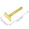Aparat de ras Classic Safety Razor Techstar® SR5, Aliaj de Zinc, Cu Lame De Rezerva, Reutilizabil, Ecologic, Auriu, Alte categorii - imagine 9