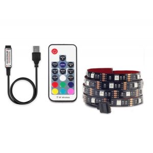 Banda LED Multicolor USB 5050 RGB Flexibila Decorat Exterior Interior 1M Waterproof cu Telecomanda, Iluminat interior – ofertă, preț și specificații