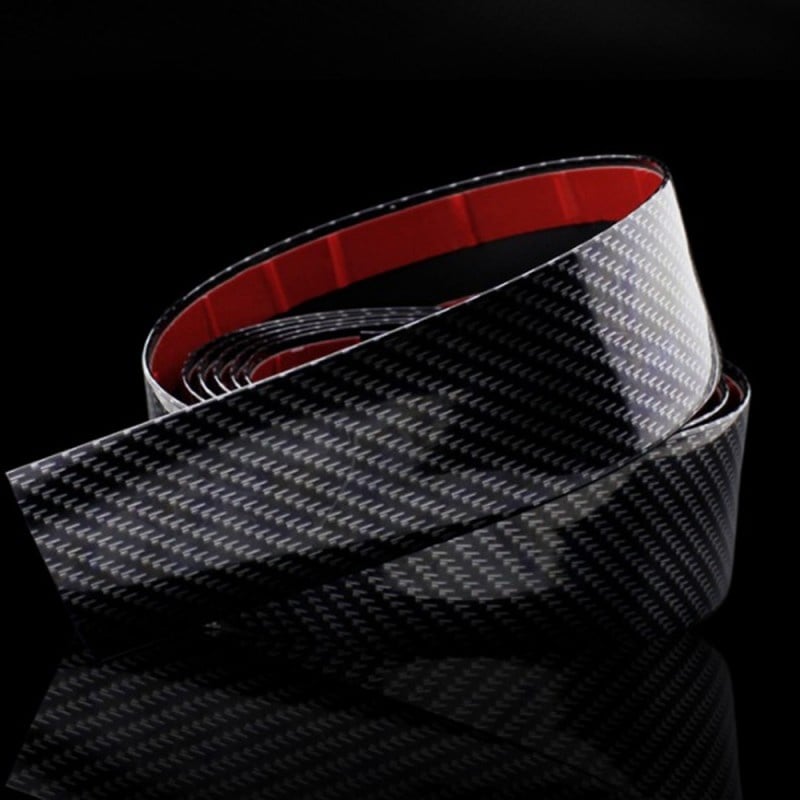 Banda Protectie Design Pentru Usa, Prag, Bara Tuning Auto Interior/Exterior Universala din Cauciuc Model Fibra de Carbon 2.5M, Accesorii tuning auto - imagine 6