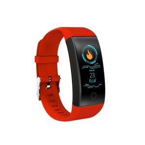 Bratara Fitness Smart Techstar® QW18 ROSU, Monitorizare Cardiaca, Sedentary, Bluetooth, IP65, Ecran IPS, Ceasuri si bratari smart