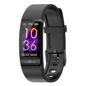 Bratara Fitness Techstar® M8, Ecran 0.96" inch, Bluetooth 4.0, IP66, Electrodiagrama ECG, PPG, Tensiune, Temperatura, Puls, Calitate Somn, Negru, Ceasuri si bratari smart – ofertă, preț și specificații