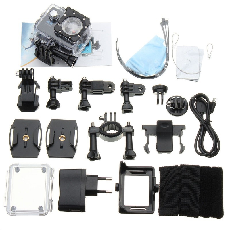 Camera Sport ActionCam SJ9000 UltraHD 4K @ 30fps WiFi 16.0MP Black Pachet Complet cu Accesorii, Auto - Moto - imagine 6