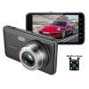 Camera Video Auto DVR Dubla FullHD Techstar® A17 Unghi 170° Display 4"