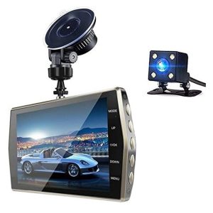 Camera Video Auto DVR Dubla FullHD Techstar® T667 Unghi 170° Display 4"