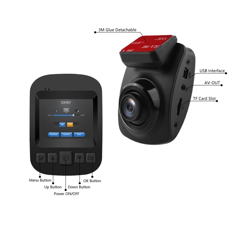 Camera Video Auto Mini T208 Wi-Fi Unghi 170 Fullhd 12MP Ecran 2'', Camere auto DVR - imagine 9