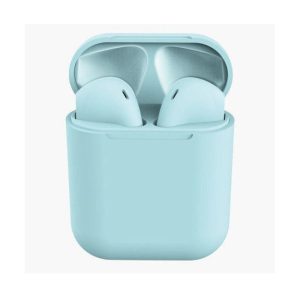 Casti Wireless Techstar® TWS i12 Macaron, Touch, Cu Functie Apelare, Control Muzica, Dock Incarcare, Android/ IOS, Albastru, Casti – ofertă, preț și specificații