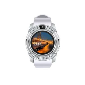 Ceas Smartwatch Techstar® V8, Handsfree, Bluetooth 3.0, SIM, Compatibil Android & iOS, Camera 1.3MP, Alb, Ceasuri si bratari smart – ofertă, preț și specificații