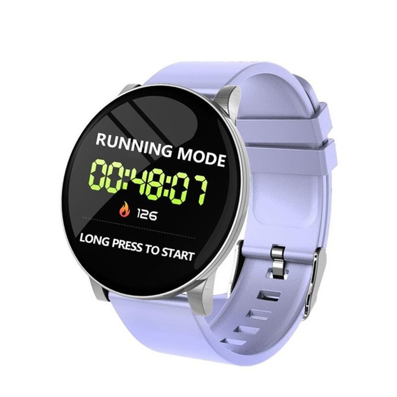 Ceas Smartwatch Techstar® W8 Lila Deschis, 1.3 inch IPS, Monitorizare Cardiaca, Tensiune. Oxigenare, Sedentary, Bluetooth, IP65, Ceasuri si bratari smart – ofertă, preț și specificații