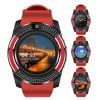 Ceas Smartwatch V8 Rosu HandsFree Bluetooth 3.0 Micro SIM Android Camera 1.3MP, Ceasuri si bratari smart - imagine 4