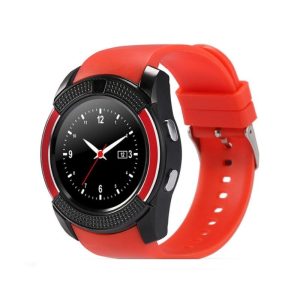 Ceas Smartwatch V8 Rosu HandsFree Bluetooth 3.0 Micro SIM Android Camera 1.3MP, Ceasuri si bratari smart – ofertă, preț și specificații