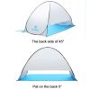 Cort Pentru Plaja Argintiu Anti-UV Tip Pop-up cu Deschidere in Spate pentru 2 Persoane Marime 200x120x130cm, Alte categorii - imagine 4