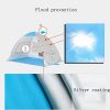 Cort Pentru Plaja Argintiu Anti-UV Tip Pop-up cu Ferestre pentru 2 Persoane Marime 200x135x130cm, Alte categorii - imagine 3