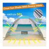 Cort Pentru Plaja Argintiu Anti-UV Tip Pop-up cu Ferestre pentru 2 Persoane Marime 200x135x130cm, Alte categorii - imagine 4