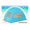 Cort Pentru Plaja Argintiu Anti-UV Tip Pop-up cu Ferestre pentru 2 Persoane Marime 200x135x130cm, Alte categorii - imagine 5