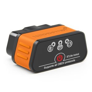 Diagnoza OBD2 KONNWEI KW901, Orange, Bluetooth, Buton ON-OFF, Android, ELM 327 OBDII, PIC18F25K80, Aparate diagnosticare auto OBD