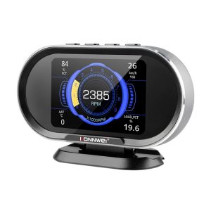 Display Konnwei KW206, OBD2, Ecran HUD LCD 3.2", Test 0-100, 92 Date Afisate, Afisare/Stergere Erori, Luminozitate Automata, Auto Sleep, Auto - Moto