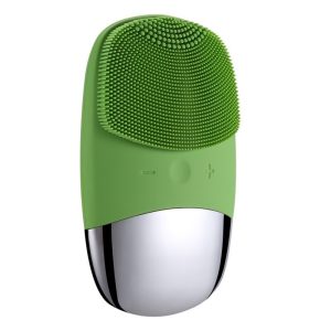 Dispozitiv Masaj, Curatare si Ingrijire Faciala Techstar® SC203, Hipoalergenic, Curatare Ten in Profunzime, Masaj, Perie, 5 Trepte, Verde, Aparate de intretinere si ingrijire