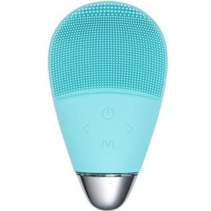 Dispozitiv Masaj, Curatare si Ingrijire Faciala Techstar® VSC102, Hipoalergenic, Curatare Ten in Profunzime, Masaj, Perie, 5 Trepte, Albastru, Aparate de intretinere si ingrijire