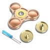 Fidget Spinner Metalic Aluminiu Glow Culoare Auriu, Alte categorii - imagine 5