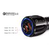 Incarcator Auto Dual 2 USB Techstar® Qualcomm Quick Charge 3.0 Adaptor 9V 2A Bricheta Negru, Auto - Moto - imagine 8
