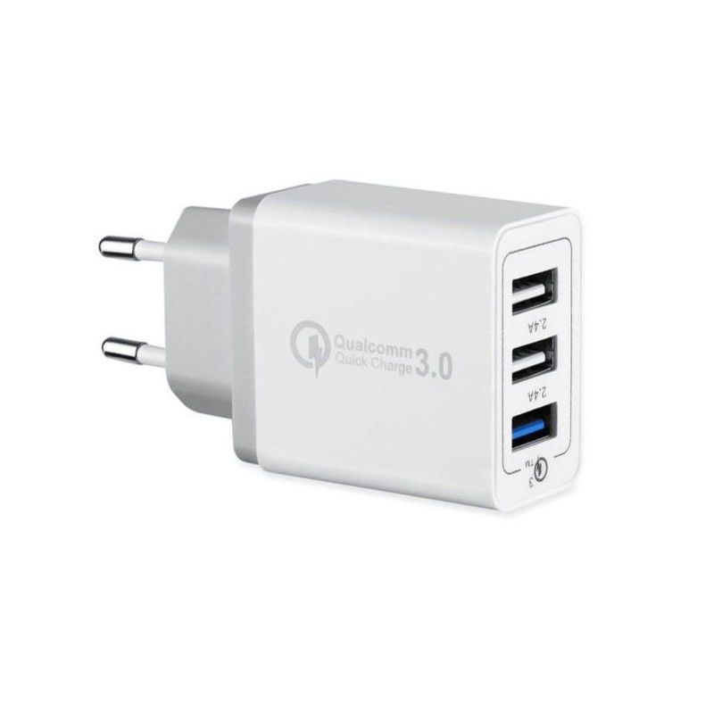 Incarcator ultra rapid cu 3 porturi usb QC 3.0 3A 18W pentru smartphone universal, Auto - Moto - imagine 4
