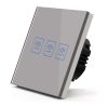 Intrerupator Smart Touch Techstar® TG02, Wireless 2.4GHz, Sticla Securizata, Design Modern, Iluminare LED, 3 Faze, Gri, Intrerupatoare – ofertă, preț și specificații