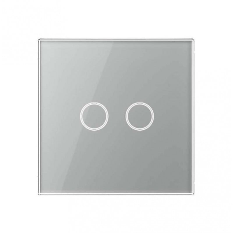 Intrerupator Touch Techstar®, Sticla Securizata, Design Modern, Iluminare LED, 2 Faze, Gri, Intrerupatoare - imagine 8