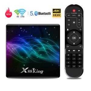 MINI PC TV BOX TECHSTAR® X88 KING, 4K la 60FPS cu HDR Activ, WIFI 5G DUAL BAND, 4GB RAM + 128GB ROM, GIGABITETHERNET 1000MB/S, Smart TV