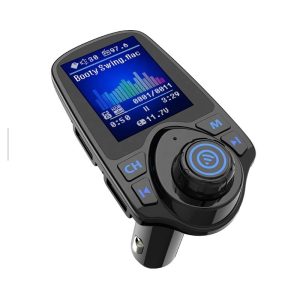 Modulator Auto Transmitator FM Techstar® T11D Pro Bluetooth 4.0 AUX USB Display Color 1.8" MP3 Player Android iOS