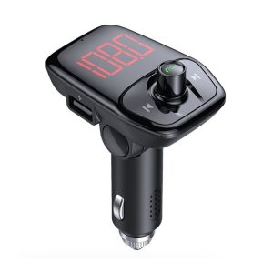 Modulator FM Techstar® T17A, Wireless, Bluetooth 4.2, FM Transmitator, Voltaj Baterie, 2 x USB, Slot MicroSD, AUX, Auto - Moto